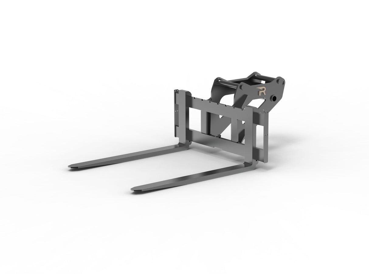 Terrox tiltrotator pallet fork loading load up to 2.5t