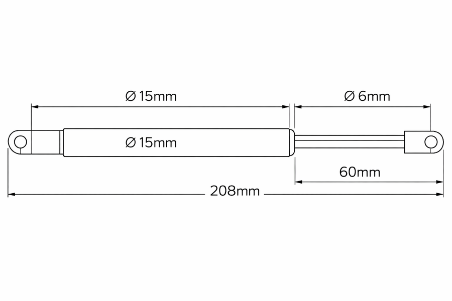 Stabilus Gasdruckdämpfer 2144LY – 300 Newton Gasdruckdämpfer Ersatzteil