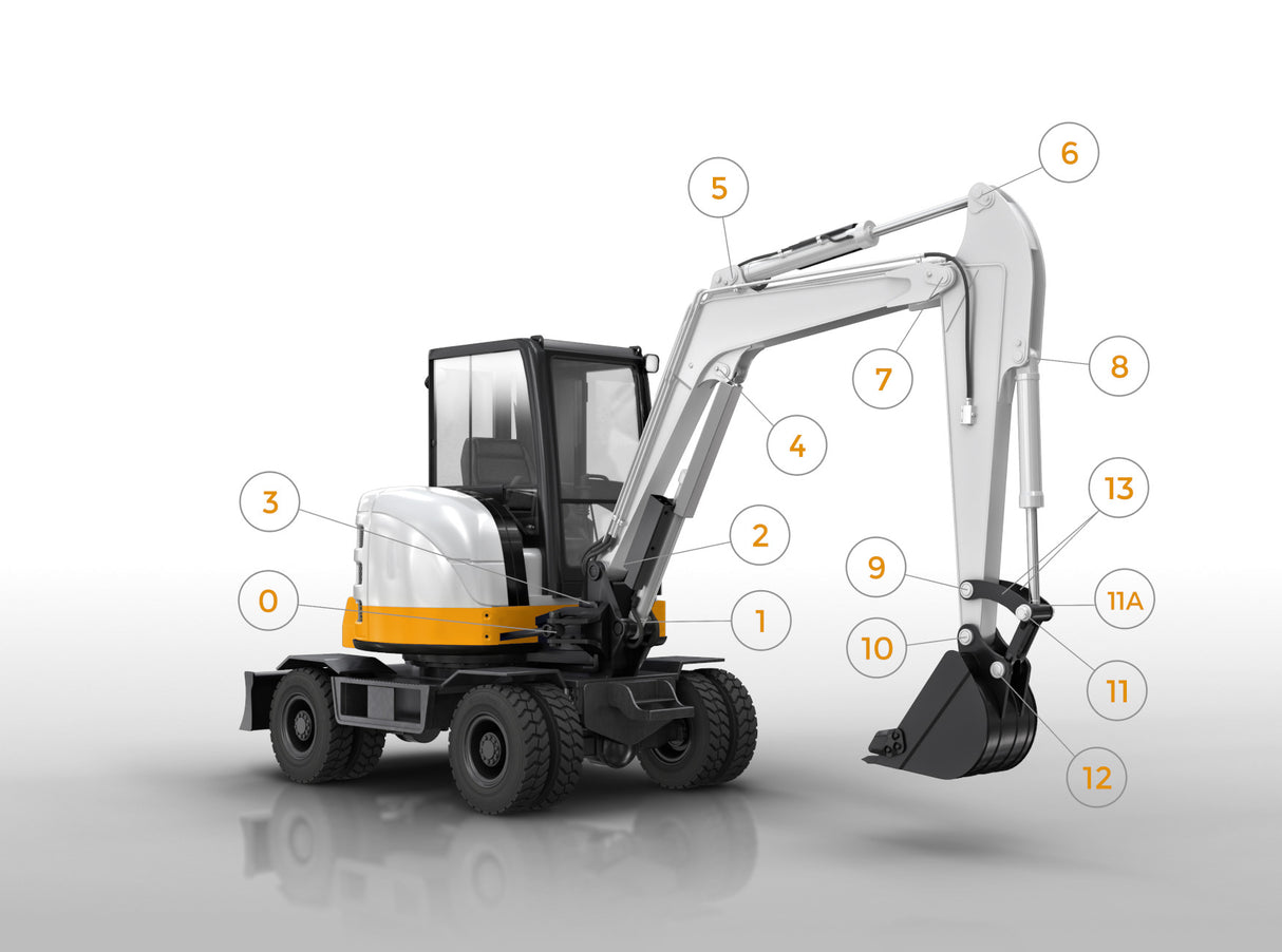 Takeuchi TB175W Bolzen-/Buchsensatz – Reparatursatz Mobilbagger