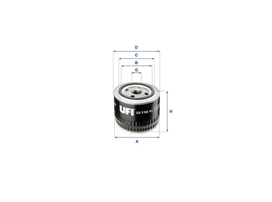 Original UFI Filters Ölfilter SpinOn 23.114.01