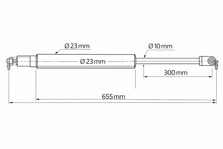Stabilus 085308 Gasdruckdämpfer – 800 Newton Gasdruckdämpfer Ersatzteil