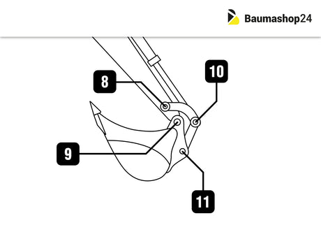 003897 Komatsu Bolzen-/Buchsensatz für Löffelstiel PC03-2