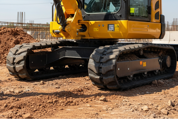 bagger mit gummiketten