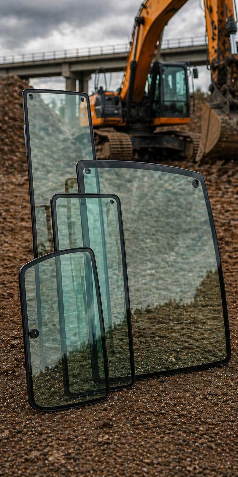 glasscheiben für baumaschinen
