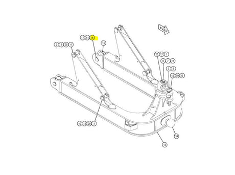 Caterpillar D5M Bolzen Rahmenbaugruppe 1090958 u.a. für D6N, D5, D5R2 - Ansicht 4