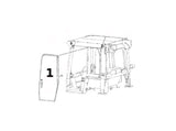 Caterpillar 953D Türscheibe Links für 953-973 2528284 u.a. für 963D, 973D - Ansicht 3