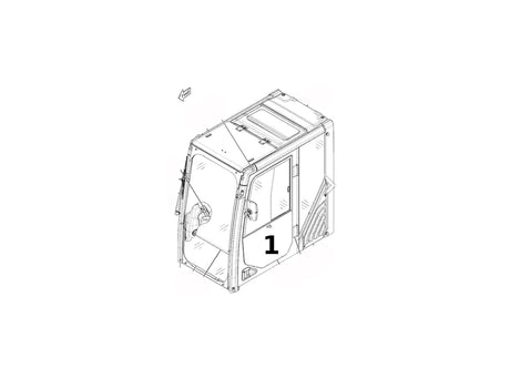 Caterpillar 313F Türscheibe Links Unten 3468063 u.a. für 316F, 318F, 320F - Ansicht 3