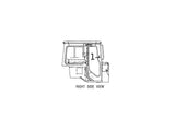 Caterpillar D4H Türscheibe Rechts für D4H 8G6250 u.a. für D5H, D5M, D6M - Ansicht 3