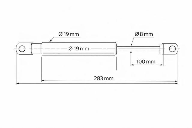 Stabilus 084174 Gasdruckdämpfer – 500 Newton Gasdruckdämpfer Ersatzteil