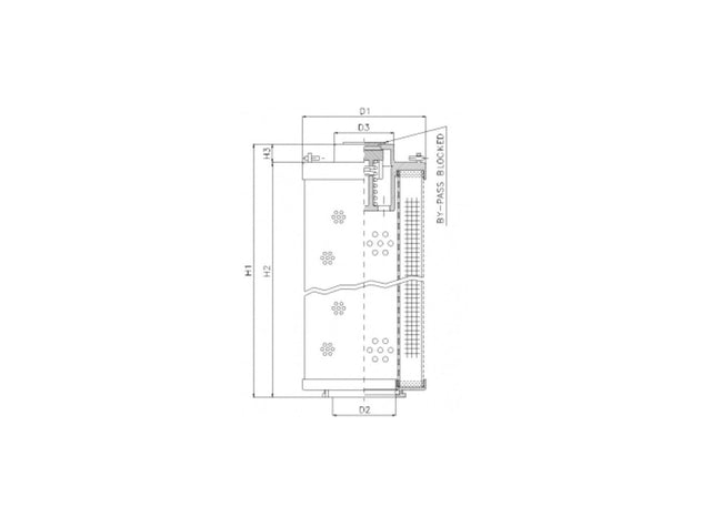 Original FILTREC Filterelement für Rücklauffilter RHR950S25B/5