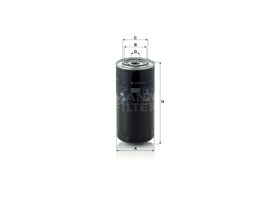 Original MANN-FILTER Wechselfilter SpinOn W 1170/16
