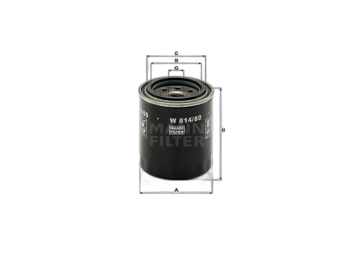 Original MANN-FILTER Wechselfilter SpinOn W 814/80