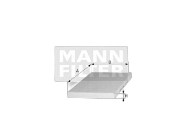 Original MANN-FILTER Innenraumfilterelement (Aktivkohle) CUK 23 019/1