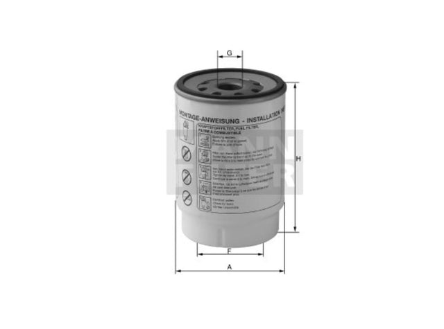 Original MANN-FILTER Kraftstofffilter SpinOn WK 8019/1