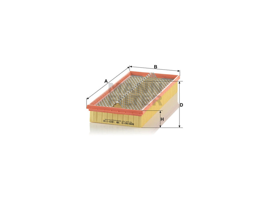 Original MANN-FILTER Luftfilterelement C 38 163/1