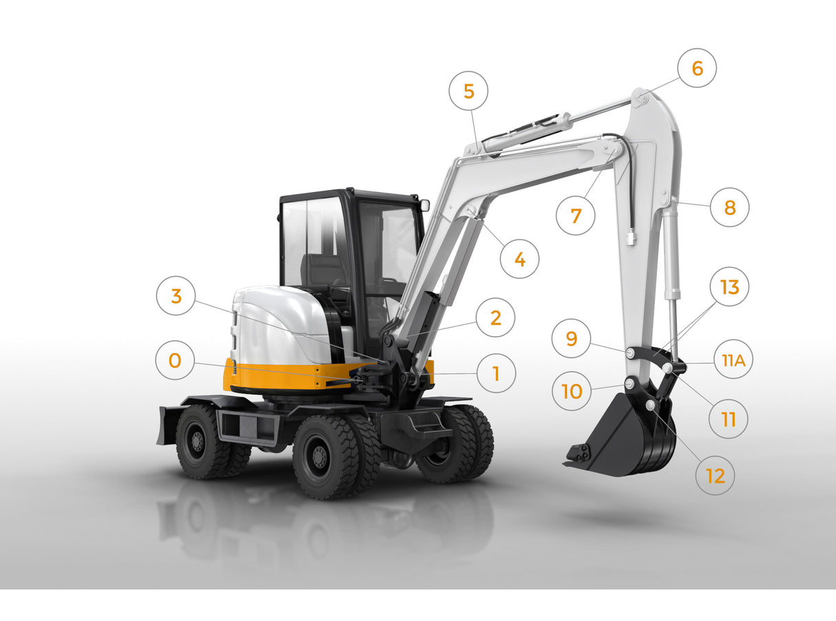 Bobcat E55W Pin and Bushing Kit – Mini Excavator Repair Kit