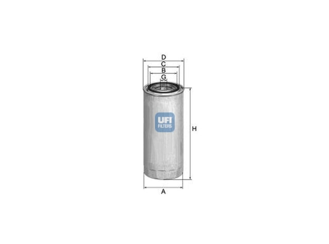 Original UFI Filters Kraftstofffilter SpinOn 24.314.00