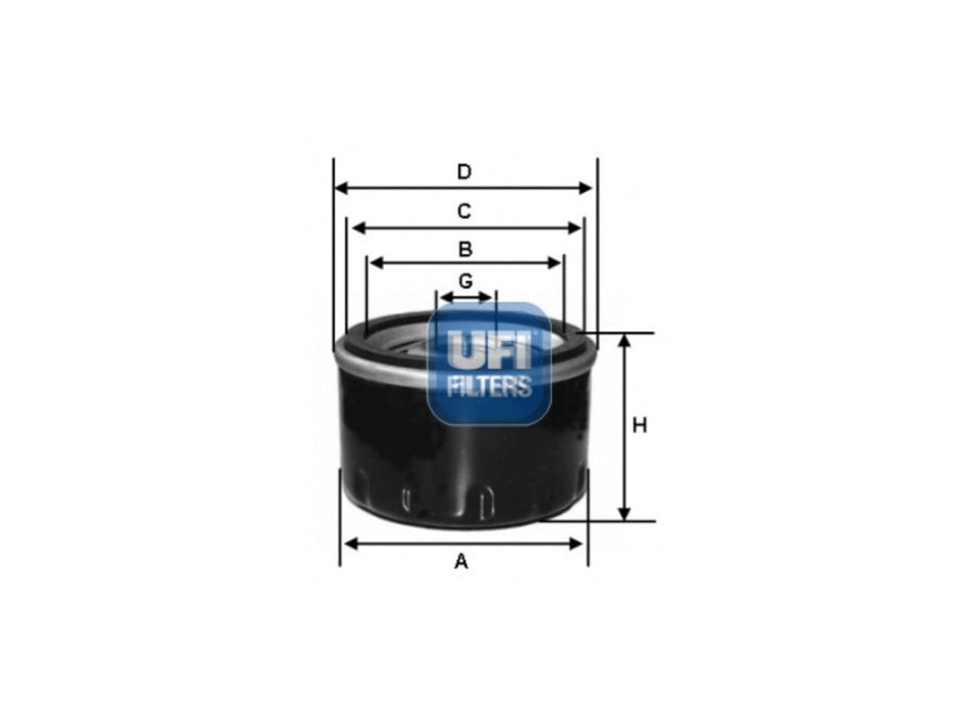 Original UFI Filters Ölfilter SpinOn 23.128.00
