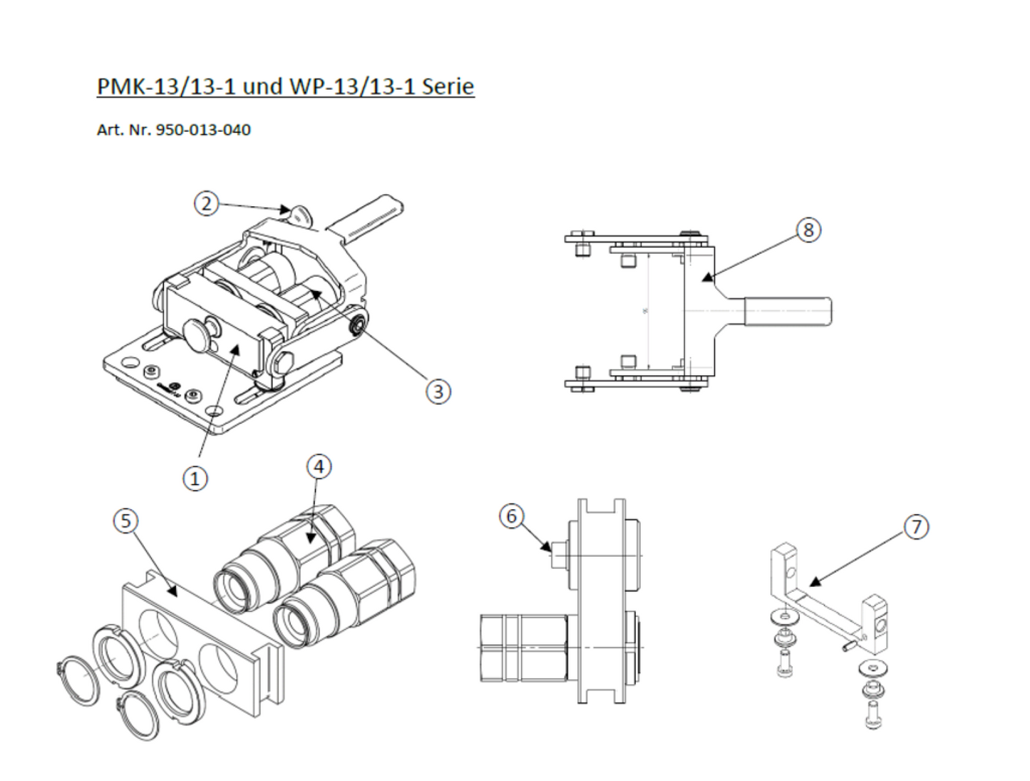 Taklock Ersatzteil Leerplatte DN13/13-1