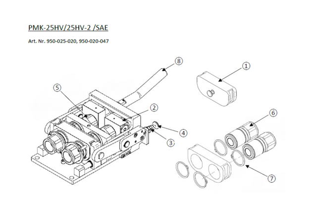 Taklock Ersatzteil Hydraulische Verriegelung DN25