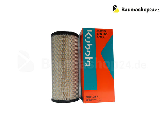 Original Kubota air filter outside (primary) 59800-26110 for KX080-3 | KX080-3alpha | KX080-4 | KX080-4alpha