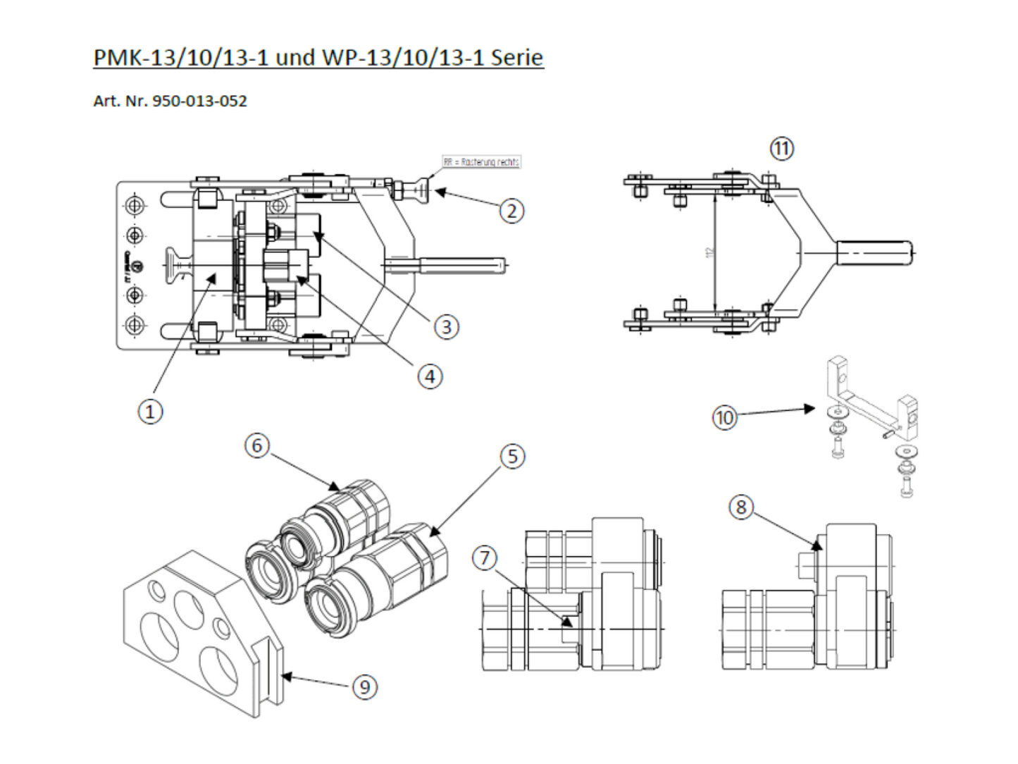 Tamlock spare part coupling connector DN10 for PMK-10 / PMK-13