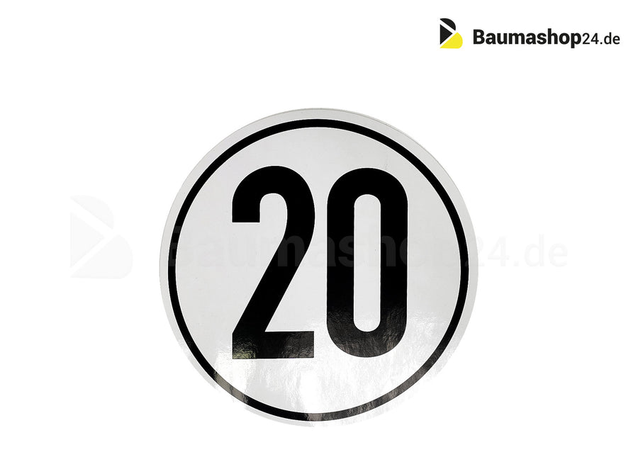 Premium Line 20 km/h Aufkleber rund StVZO konform Aufkleber