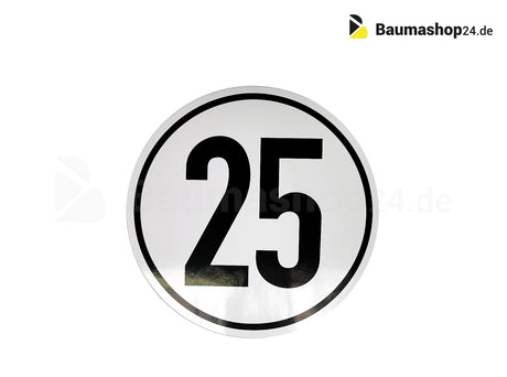 Premium Line 25 km/h Aufkleber rund StVZO konform Aufkleber