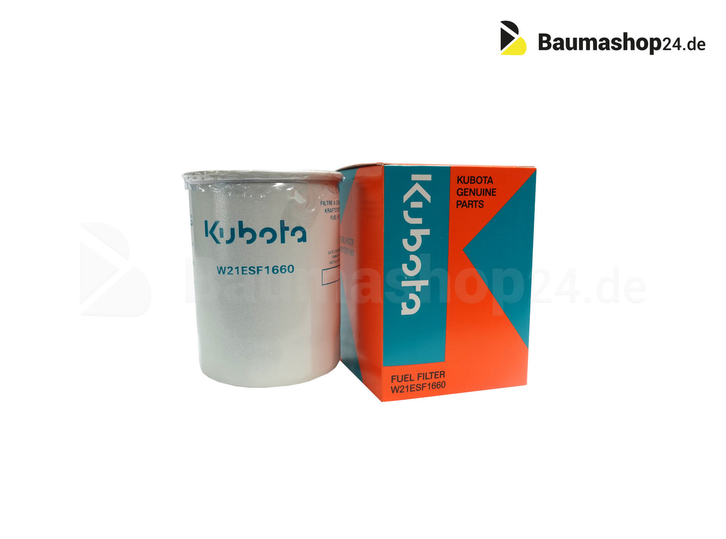 Original Kubota fuel filter + O-ring W21ES-F1660 for KX080-3alpha